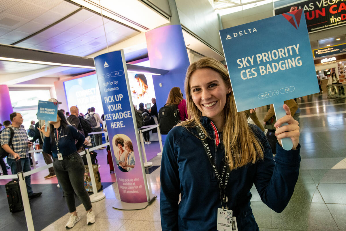 Delta Sky Priority customers were able to pick up their CES badges moments after arriving at Las Vegas' Harry Reid International Airport (LAS).