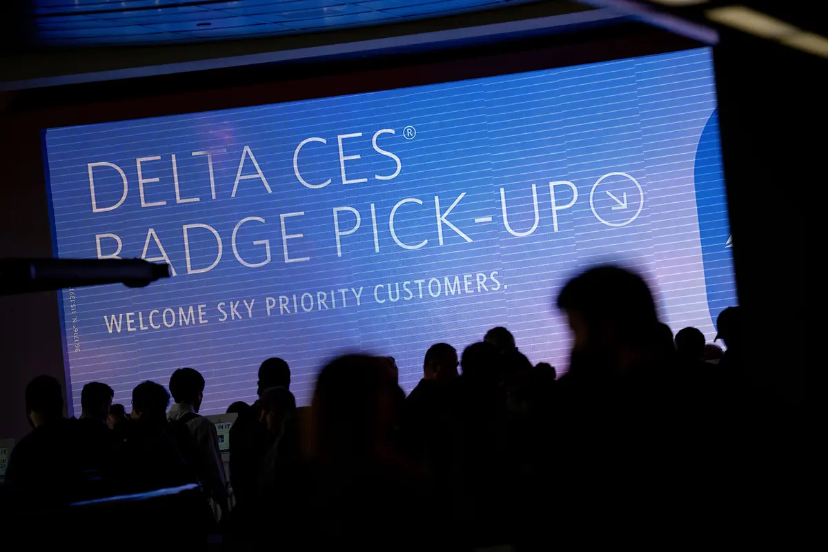 Delta Sky Priority customers were able to pick up their CES badges moments after arriving at Las Vegas' Harry Reid International Airport (LAS).