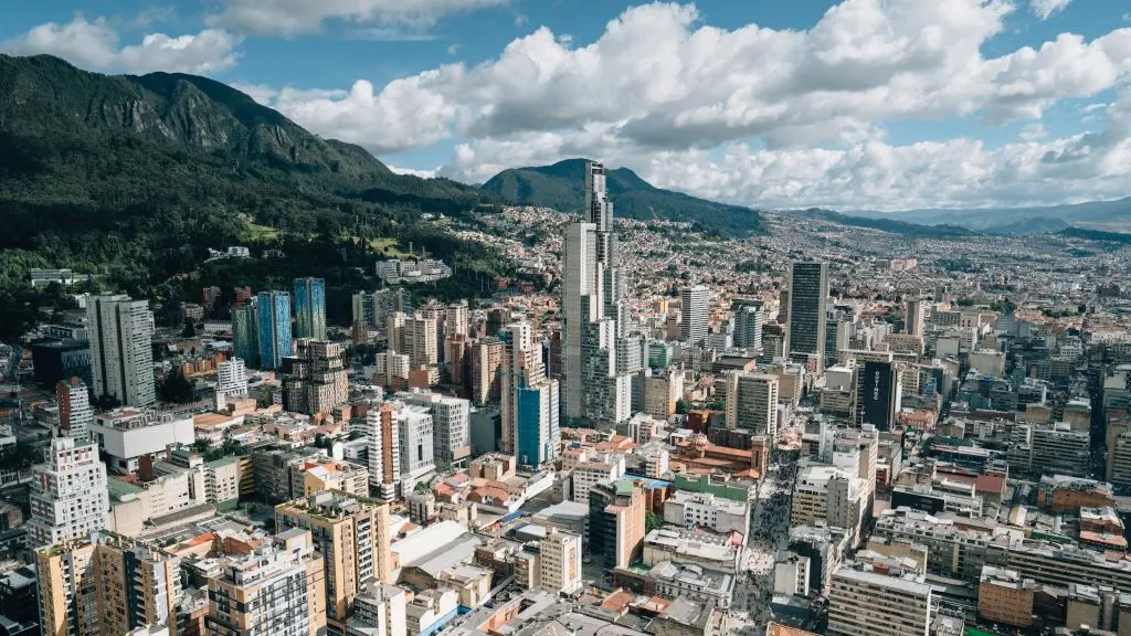 A scenic view of the Bogota skyline