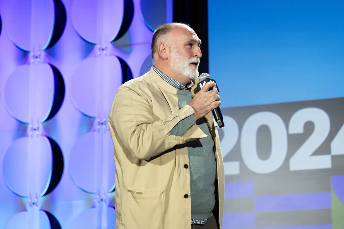 Chef and humanitarian José Andrés speaks about the power of business to bring people together with CEO Ed Bastian during the second half of Bastian's SXSW Featured Session: People First, Always: How to Put Values at the Heart of your Business on March 10, 2024. 