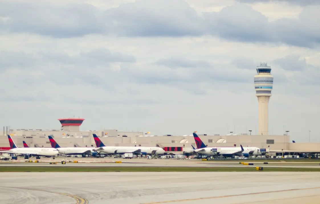 Delta planes parked at Hartsfield-Jackson Atlanta International Airport
